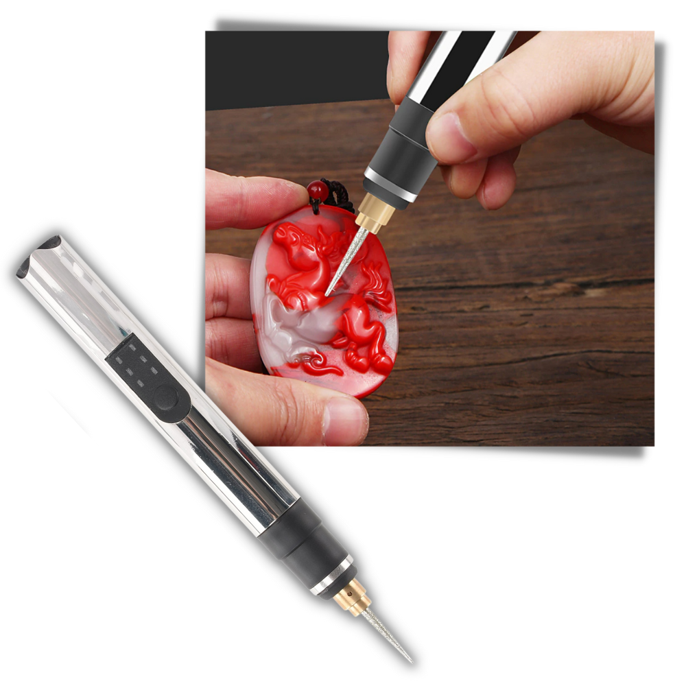 Mini máquina de gravar Goolrc para hobbies criativos, mostrando detalhes da ferramenta compacta e funcional.