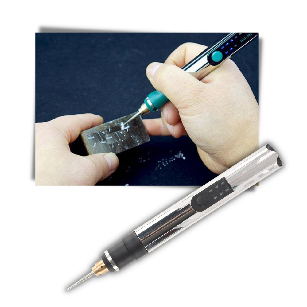 Mini máquina de gravação Goolrc para hobbies criativos, mostrada com detalhes pequenos e função de gravação.