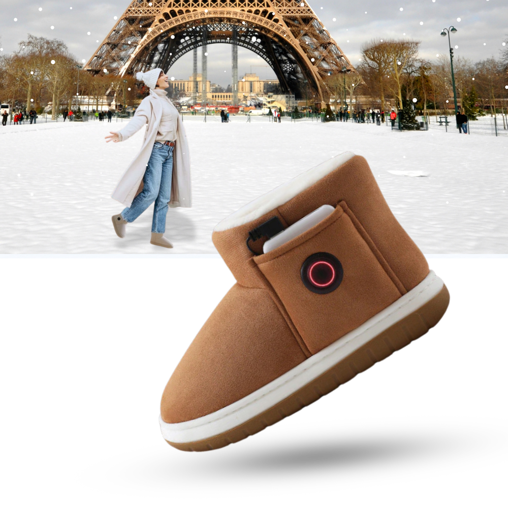 Sapatos de algodão aquecidos com grafeno da Taluosi, confortável e moderno, exibidos em imagem que destaca o design e materiais.