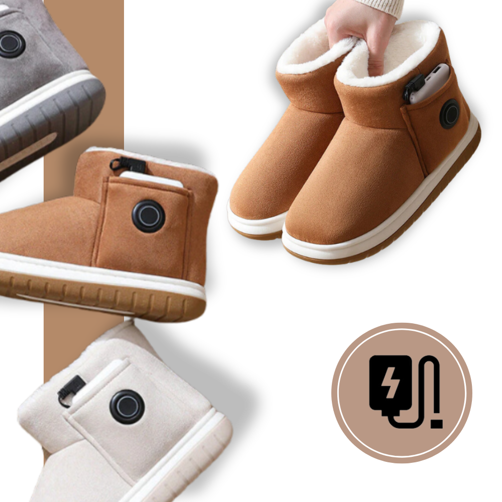 Sapatos de algodão aquecidos com grafeno da Taluosi, design portátil e confortável para clima frio.
