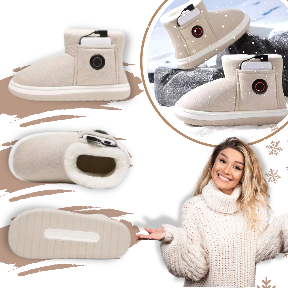 Sapatos Taluosi de algodão aquecidos com grafeno para inverno, com design confortável e tecnologia de aquecimento.