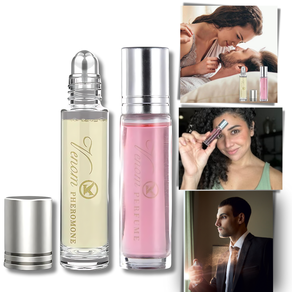 Parfum aux phéromones Green Cosmos pour hommes, longue durée, flacon élégant avec étiquette verte et design moderne.