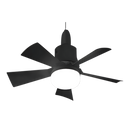Ventilador de teto Green Scenic com lâmpada, para climatização, acabamento preto, ideal para ambientes internos.
