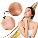 Máscara dourada peel-off para limpeza de poros, produto de cosméticos da marca Groupon, com textura dourada e efeito de purificação