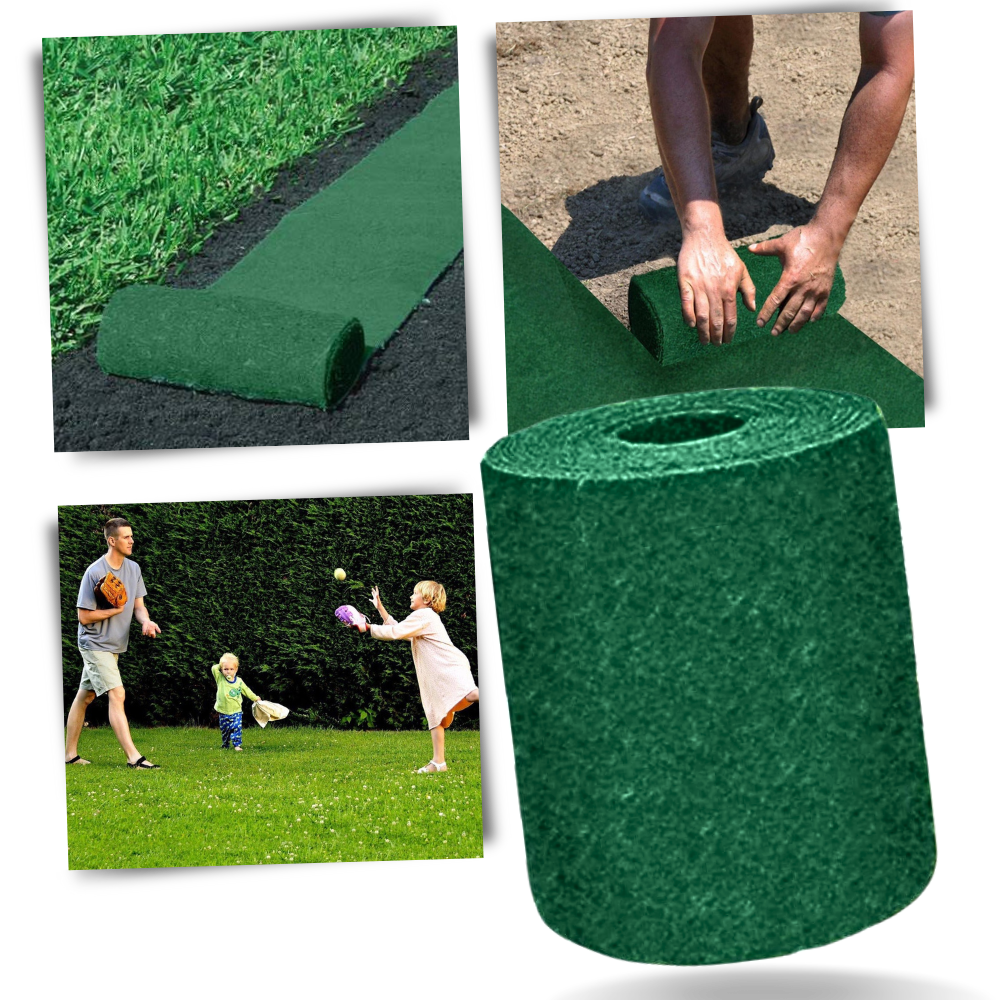 Kit de plantation Gueuusu com tapete de sementes de gramado verde de 20x300 cm para fixação rápida.