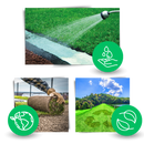 Kit de plantation Gueuusu com tapete de sementes de grama verde, fixação rápida, 20x300 cm, ideal para gramados.