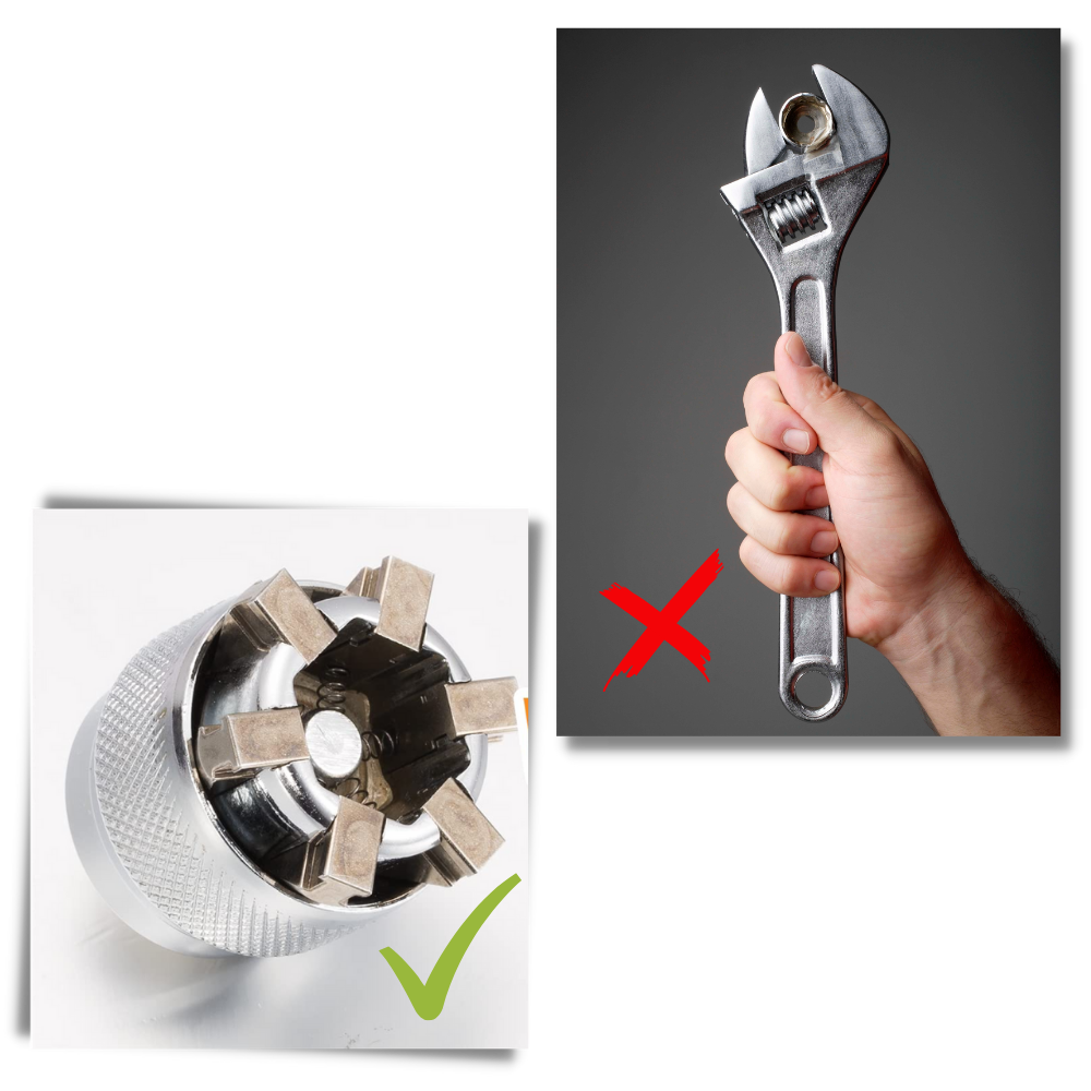 Chave de boca universal Gukom, ferramenta de chaves para apertar e soltar porcas e parafusos, em imagem de produto.