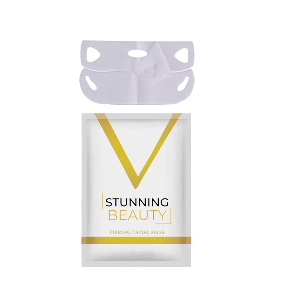 Máscara facial liftante e amincissante da Gukom, produto de cosméticos para rejuvenescimento e firmeza da pele facial.