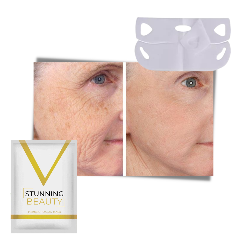 Máscara facial liftante e emagrecedora da Gukom, produto de cosméticos para rejuvenescimento e definição do rosto.