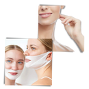 Máscara facial liftante e aminciante da Gukom, cosméticos para revitalizar e modelar o rosto, imagem do produto em embalagem.