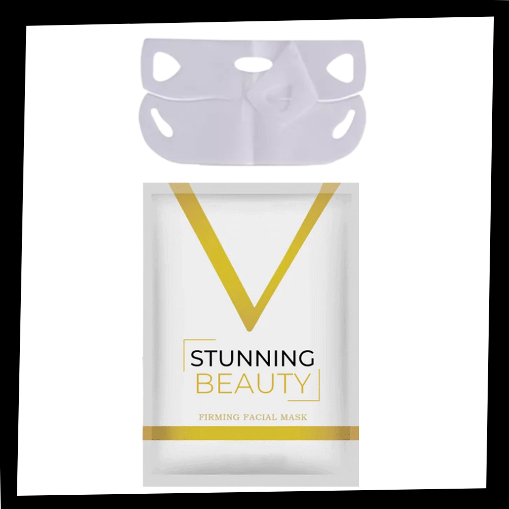 Máscara facial lifting e emagrecedora da Gukom, máscara de cosméticos para tonificação e rejuvenescimento da pele.