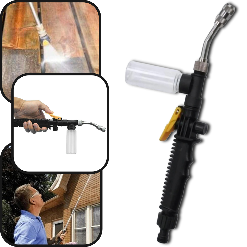 Suporte de fixação para limpeza com mangueira de alta pressão 2 em 1 da Gukom, compatível com nettoyeur haute pression.
