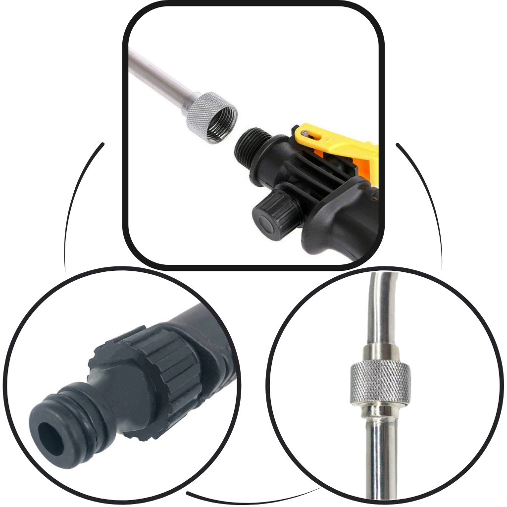 Fixações e suportes de encanamento para nettoyeur haute pression 2 em 1 da marca Gukom, componentes de instalação robustos.