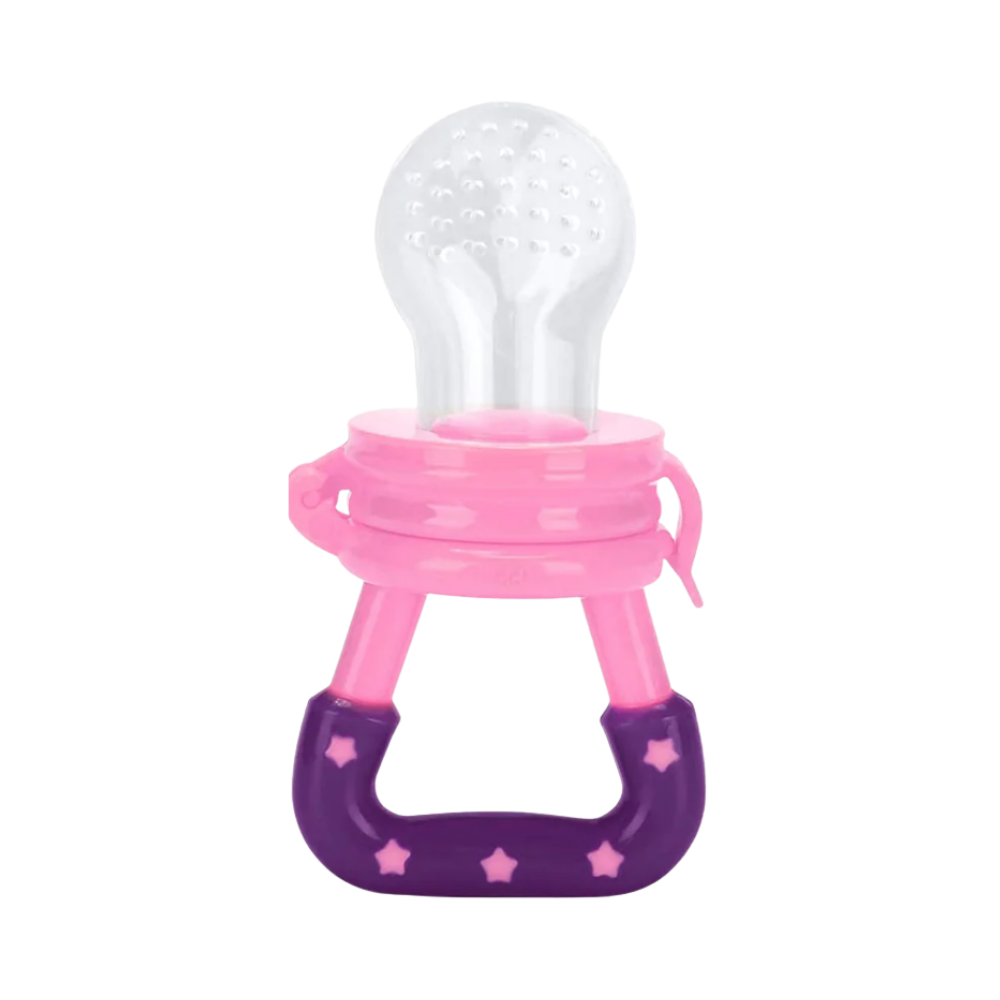Sucete alimentare Gyuunyuu Supertots, verde, para bebês de 6 meses ou mais, com anel de dentição, ideal para conforto e desenvolvimento