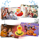 Calendário de Advento com patinhos tema Halloween e Natal da Tagold, decoração festiva para todas as idades.