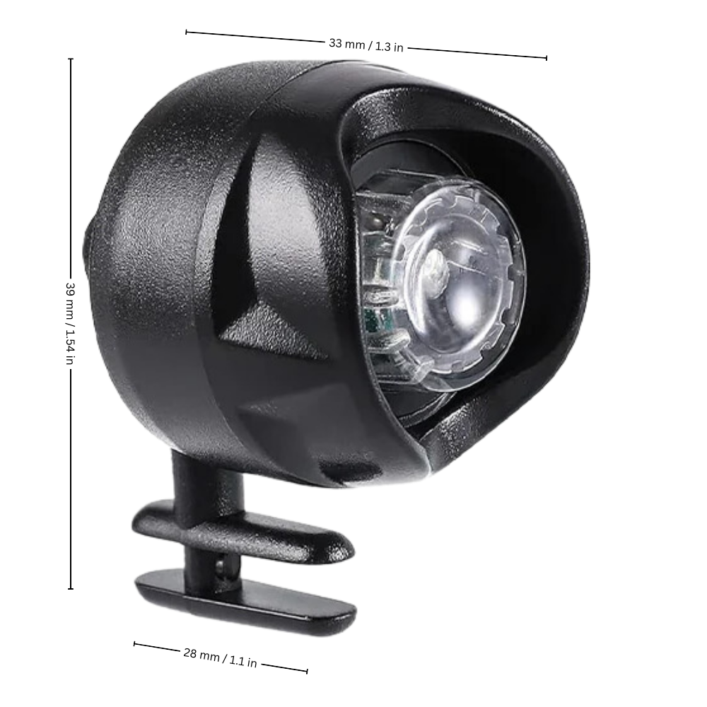 Acessório de luz à prova d'água e mãos livres para Crocs da marca Wisdom, com design compacto e funcional.