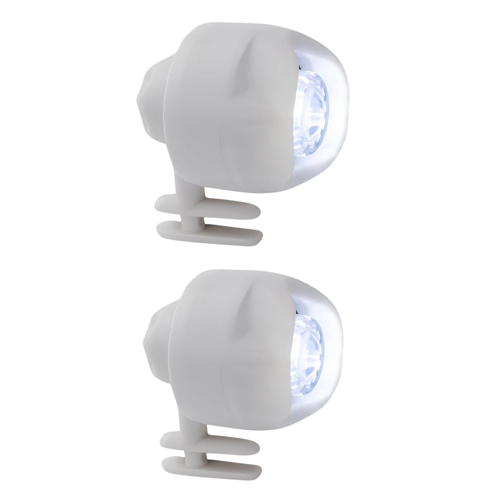 Acessórios para calçados Wisdom, luz LED à prova d'água e mãos livres para Crocs, com luz branca acesa.