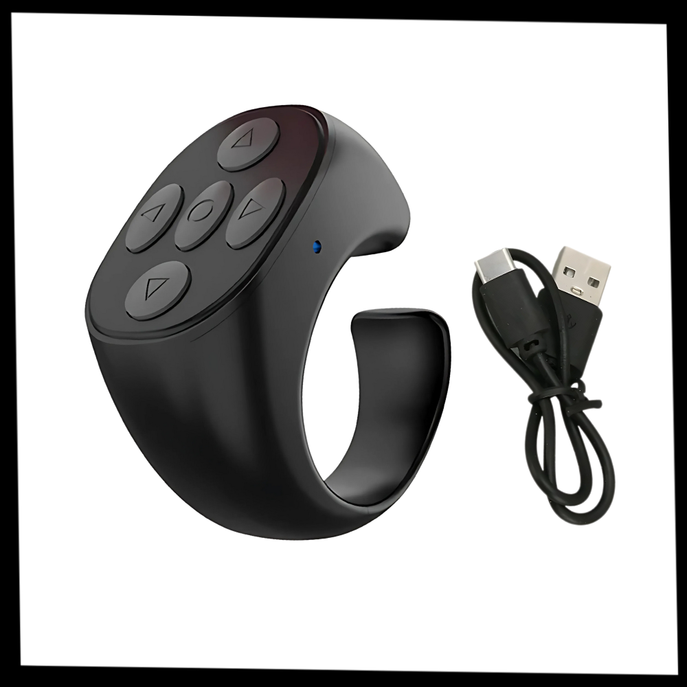 Anel de controle de mãos livres RKZDSR Home para telefonia, mostrado na embalagem com o produto visível.