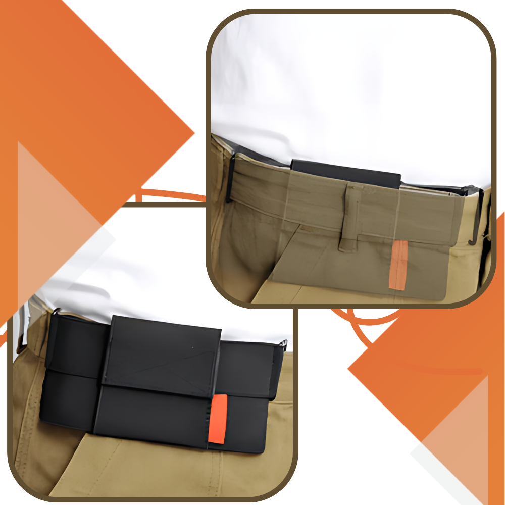 Saco de cintura discreto Uto para celular, acessório compacto para usar na cintura e guardar o telefone de forma prática.