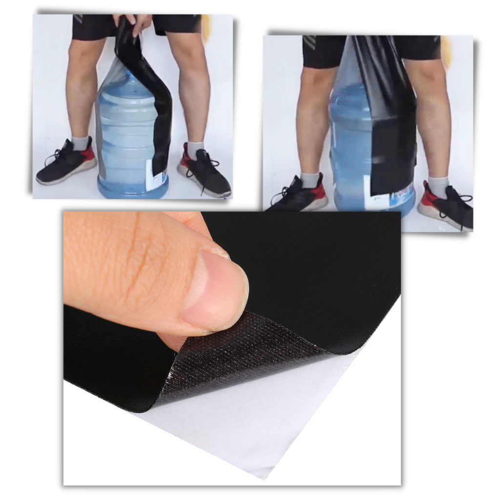 Patch de reparação em couro preto da Hangaoda, auto-adesivo, ideal para consertos de couro em projetos de artesanato.