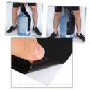 Patch de reparação em couro preto da Hangaoda, auto-adesivo, ideal para consertos de couro em projetos de artesanato.