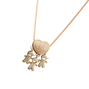 Colar elegante com pingentes para mamãe, coleção Haribason, feito em metal com detalhes delicados e acabamento refinado.