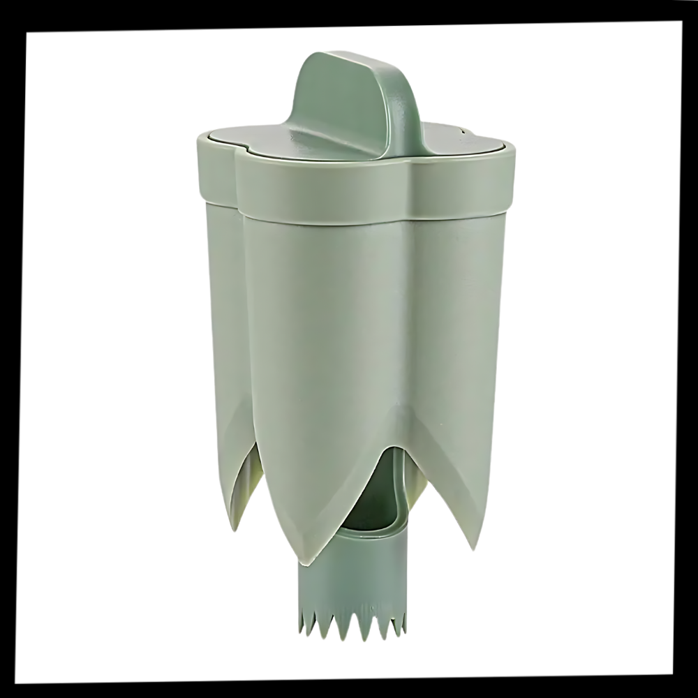 Cortador de sementes inofensivo para frutas e legumes, utensílio de cozinha da marca EA94574, na embalagem.