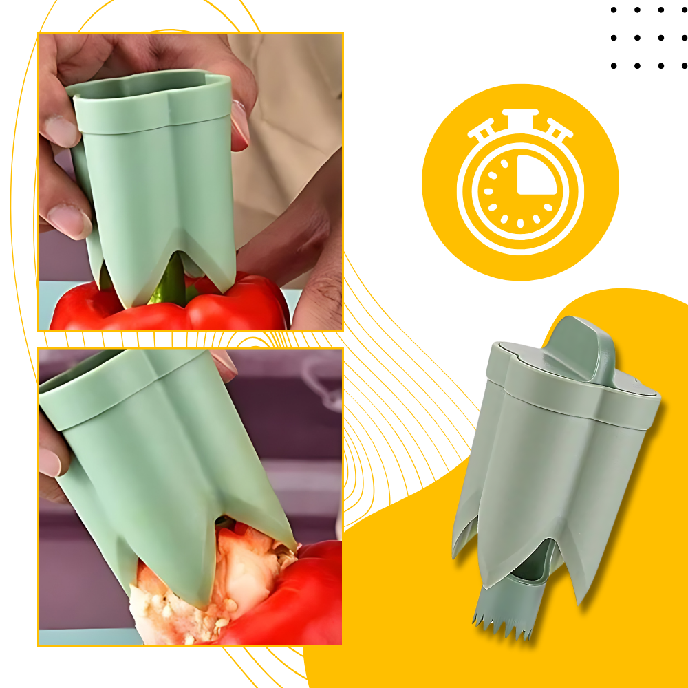 Cortador de sementes de frutas e legumes da marca EA94574, utensílio de cozinha para remover sementes de forma segura e eficiente.