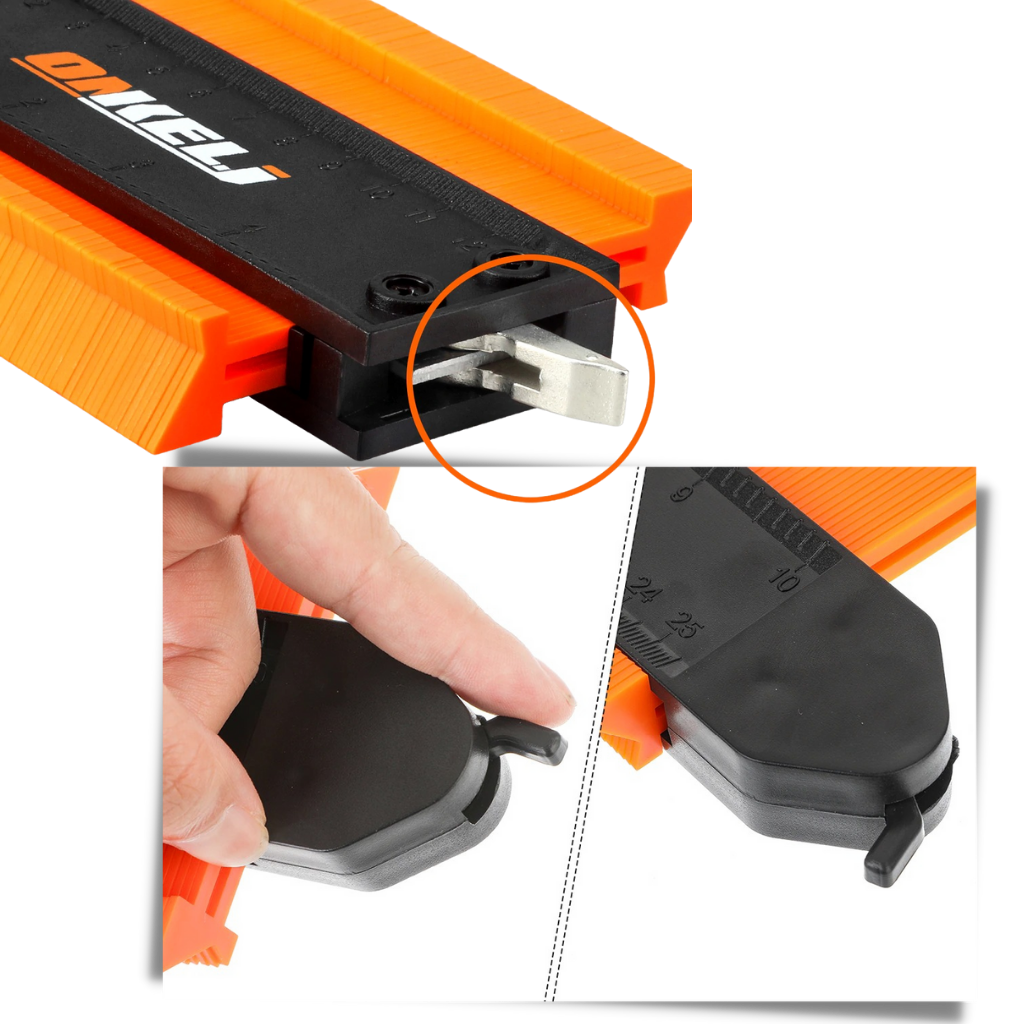 Jauge de duplication de contour Harupink, outil de mesure et détecteur de 12 cm pour précision en inspection.