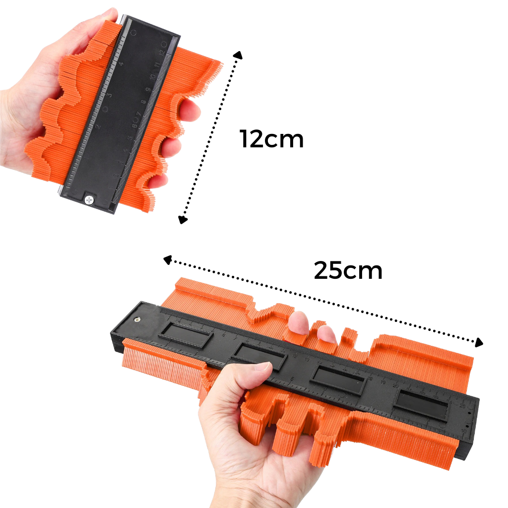 Jauge de duplication de contour Harupink, outil de mesure pour détecteurs et mesures précises, longue de 12 cm.