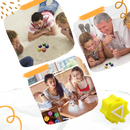 Jogo tradicional de Gonggi da Hbrc Play, conjunto de brinquedos coloridos para jogar e divertir-se.