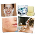 Sabonete anti-acneico da marca Health & Beauty com ingredientes de sal de mar natural, para pele limpa e livre de acne.