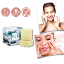 Sabonete antiacne com sal de mar natural da marca Health & Beauty, espuma e textura suave para cuidados faciais.