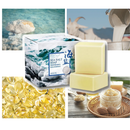 Sabonete anti-acne com sal de mar natural da marca Health & Beauty, apresentado em barra com textura suave.