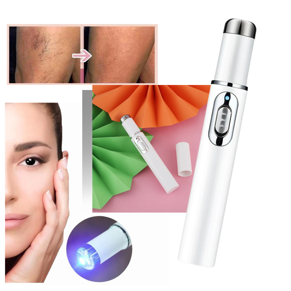 Lâmpada de luminoterapia Health&Beauty-Manufacturer, stylo de terapia de pele com luz azul, usada para tratamentos de pele.