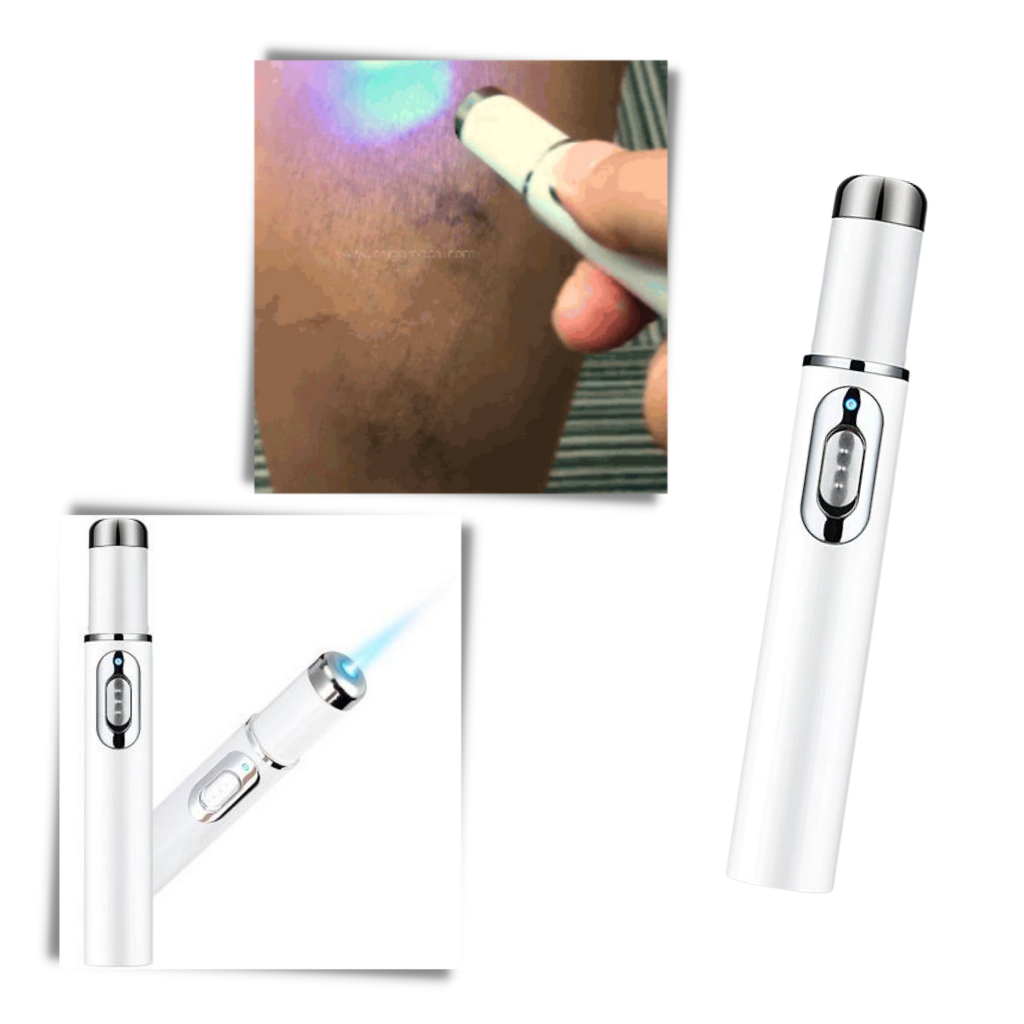 Lâmpada de luminoterapia Health&Beauty-Manufacturer para terapia de pele com luz azul, compacta e portátil.
