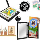 Cadres para fotos HearthSong Lil Davinci com acabamento liso, moldura branca moderna, ideal para decorar fotos.