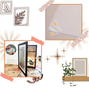 Quadro de foto HearthSong Lil Davinci com acabamento liso em branco, moldura moderna para decoração de fotos.