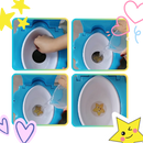 Adesivos termossensíveis de treinamento para higiene infantil Homemaxs, com desenhos divertidos para ajudar no aprendizado da higiene.