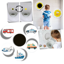 Adesivos termossensíveis para aprendizado de higiene infantil da marca Homemaxs, ativados pelo calor para ensinar o uso do penico.