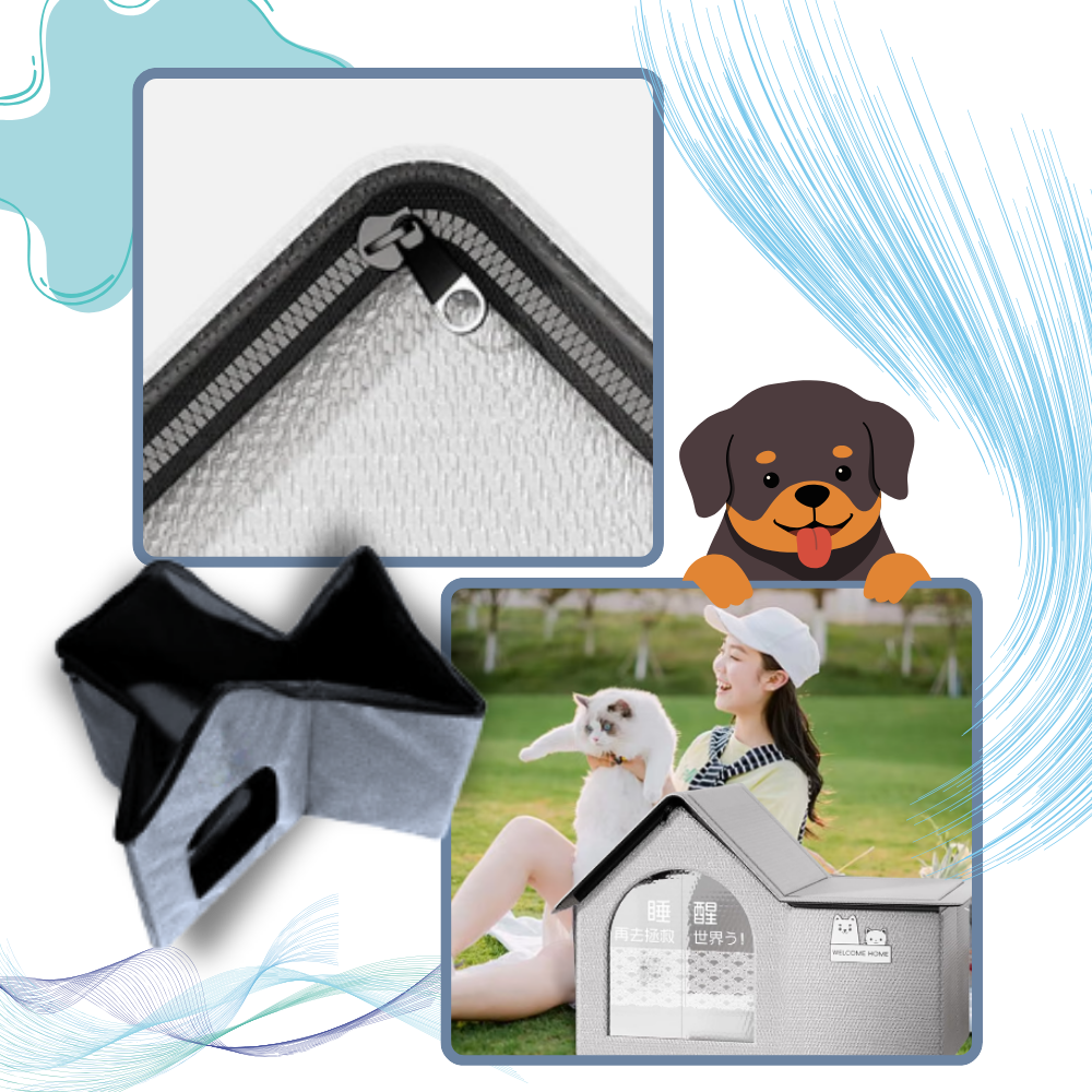 Casa para gatos da Senhu com isolamento térmico refletivo, ideal para manter seu pet confortável e protegido do frio.