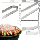 Pinça de churrasco Tinksky resistente ao calor, utensílio de cozinha para virar alimentos na grelha.
