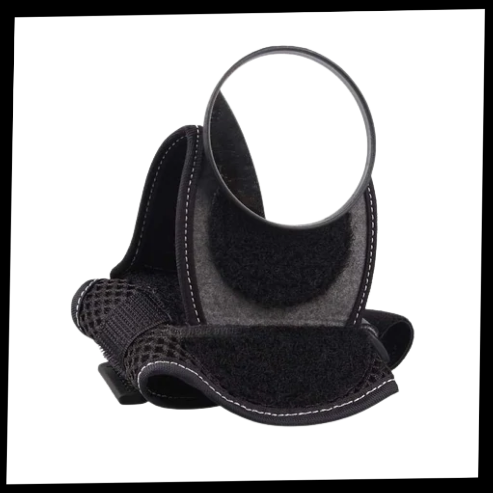 Espelho retrovisor de pulso Hemoton para ciclismo, ajustável, compacto e ideal para segurança durante passeios de bicicleta.