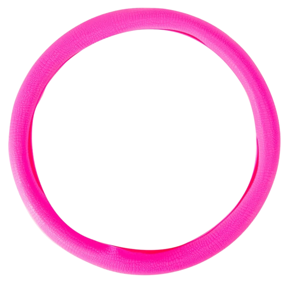 Couvre-volante em silicone rosa da Heshun para veículos, proteção e decoração do volante de carro.