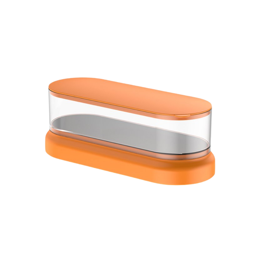 Outil de nettoyage pour bijoux Hesroicy, nettoyeur à ultrasons blanc avec lumière violette, pour éliminer la saleté.