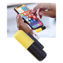 Carregador portátil em forma de cápsula amarela Hesxuno, energia compacta e eficiente para dispositivos móveis.