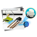 Support de spatules antidérapant Hidyliu avec quatre emplacements, accessoire de cuisine blanc pour organiser spatules.