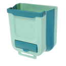 Lixeira dobrável de alta capacidade verde de 10L da Savlot para descarte de resíduos, com design compacto e funcional.