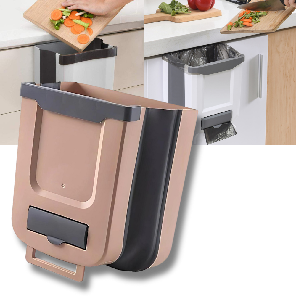 Lixeira dobrável de alta capacidade da Savlot para descarte de resíduos, com design compacto e resistente.