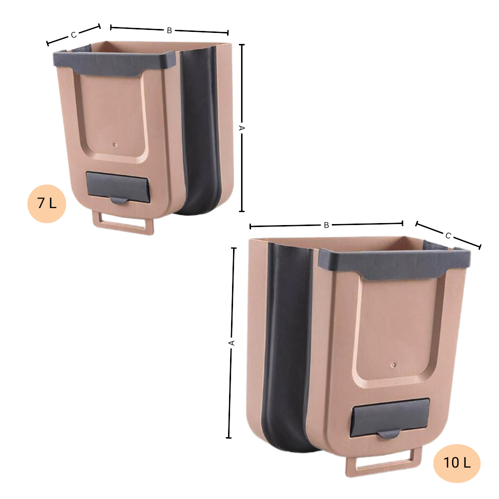 Lixeira dobrável de alta capacidade da Savlot, para descarte de resíduos, com embalagem compacta e design resistente.